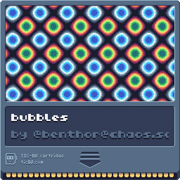 TIC-80 cartridge with bubbles on the cover